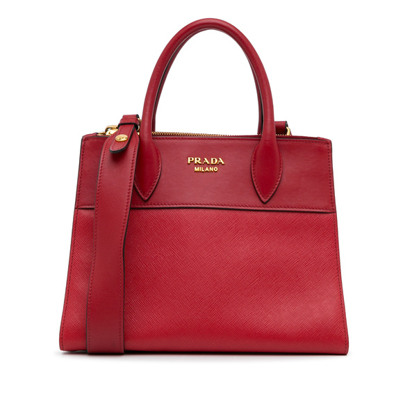 Prada Handbags - Pre-Loved Prada City Calf Greca Saffiano Paradigme Satchel